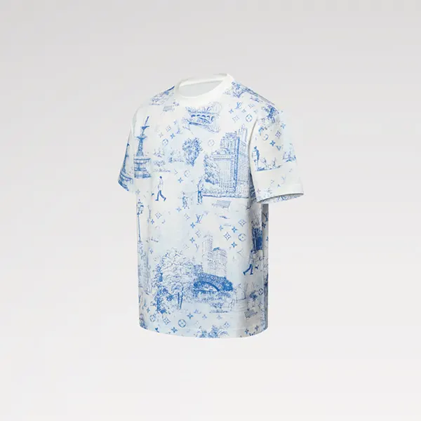 ルイヴィトン プリントコットンピケ Tシャツ コピー 1AGJYX