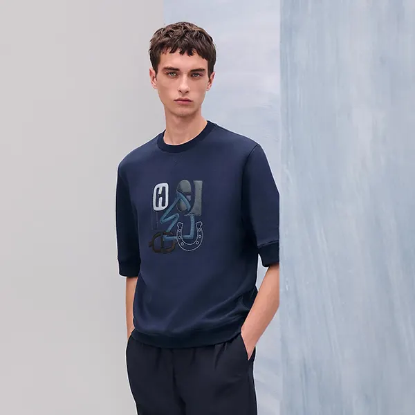 エルメス レザーパッチTシャツ 激安《Hパズル》コットン H557800HA67