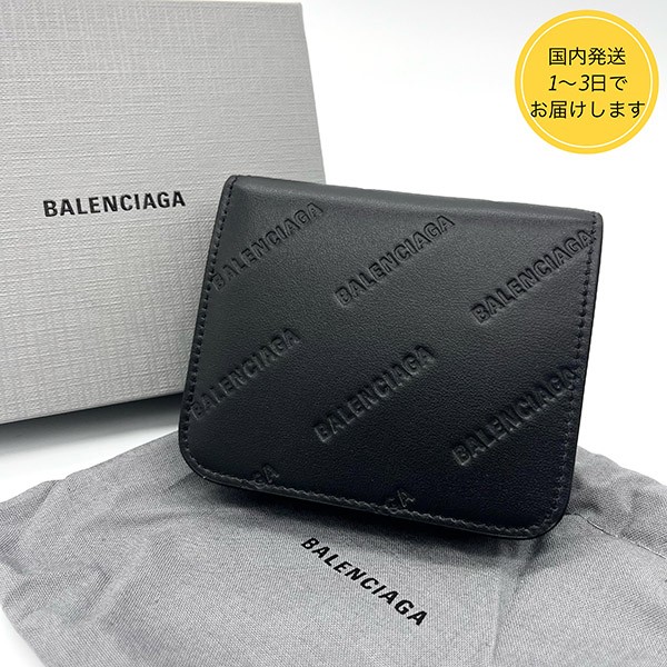 バレンシアガ 二つ折り財布 コピー BLACK 594216 2AAXQ 1000