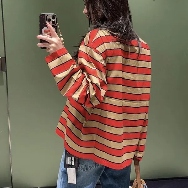 プラダ 長袖 ストライプ Tシャツ コピー オーバーサイズ 39604