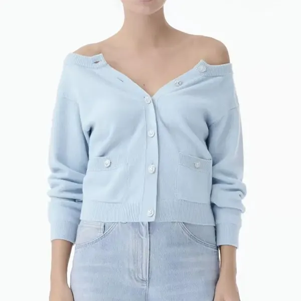 注目度NO.1シャネル 25SS オフショルカーディガン n級品 w25031105
