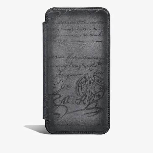 ギフトに人気 ベルルッティ iPhone 16 Pro Maxフォリオ 手帳型 コピー グレー 25032805
