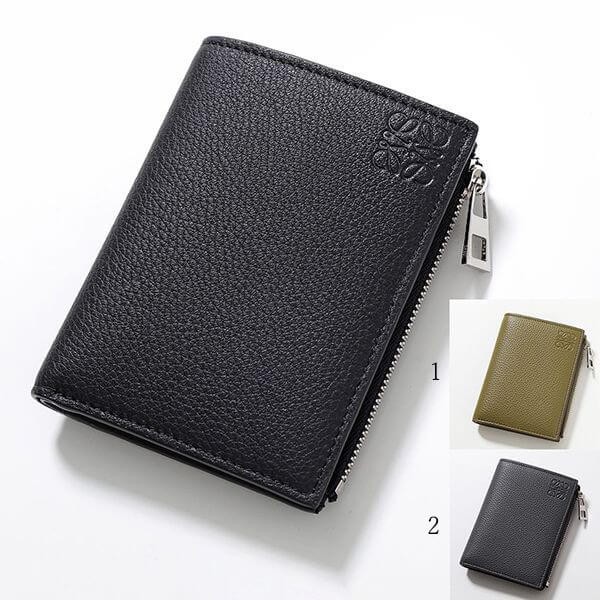 即発 可愛い☆ロエベ スリム コンパクト 二つ折り財布 0010899052