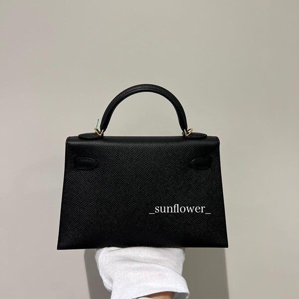 エルメス ミニケリー コピー Kelly ノワール シルバー/ゴールド 金具