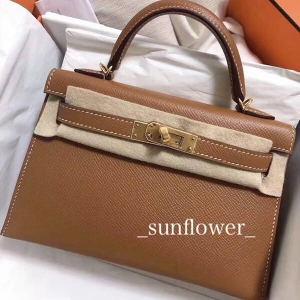 エルメス ミニケリー 偽物 Kelly mini ゴールド金具