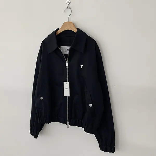 アミ パリス ハートロゴ ジップジャケット N級品 Black HJK014CO0009001