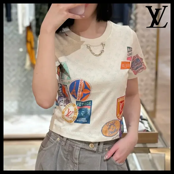 ルイヴィトン クロップトップ Tシャツ コピー 1AHITI