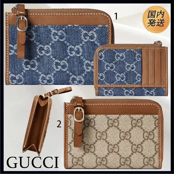 グッチ GGエンブレム ジップ カードケース 財布 レプリカ 2色 gc9955225