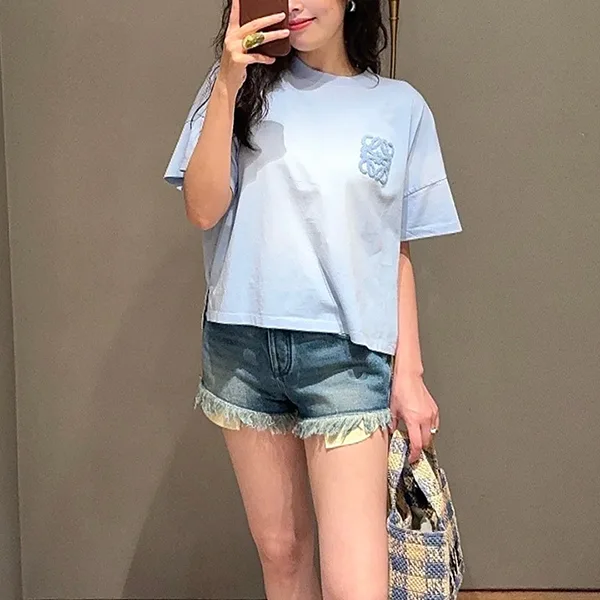 送料込ロエベ  Paulas Ibiza Tシャツ 偽物 コットン S616Y22X81