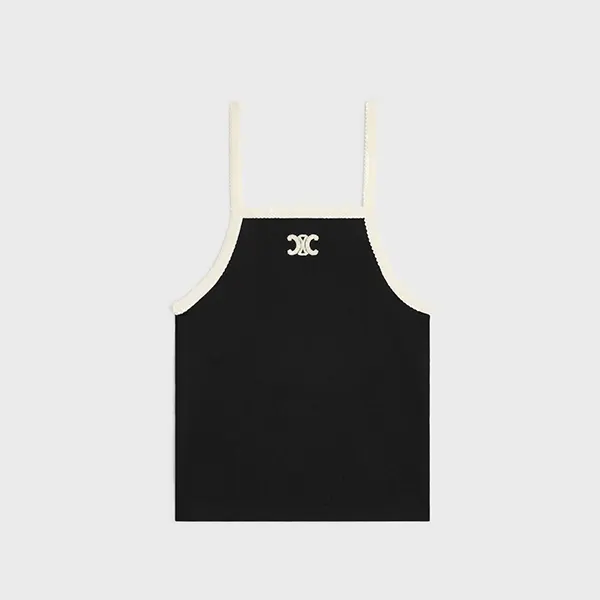 超人気☆セリーヌ トリオンフ シークイン刺繍入り タンクトップ RX05Y671Q