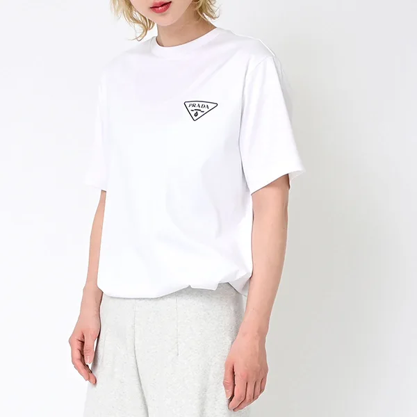 プラダ 三角 ロゴ 半袖 Tシャツ スーパーコピー UJN656