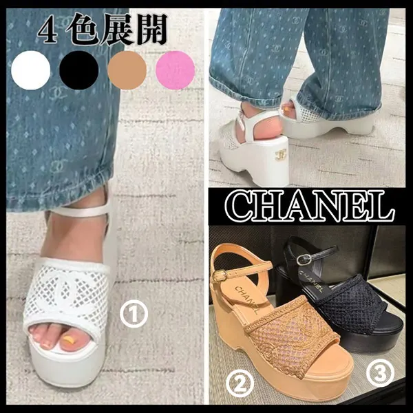 ◆おしゃれにスタイルアップ♪◆シャネル 厚底サンダル 偽物 G46364 B19813 NAFCF