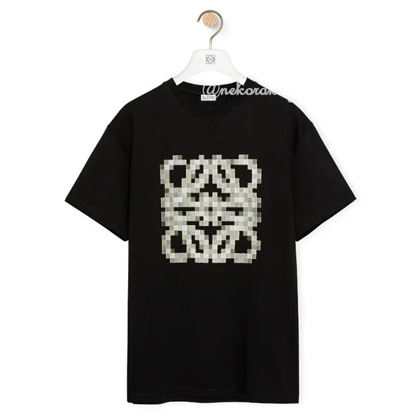 ロエベ N級 Pixelated アナグラム relaxed fit コットンTシャツ H526Y22XAD