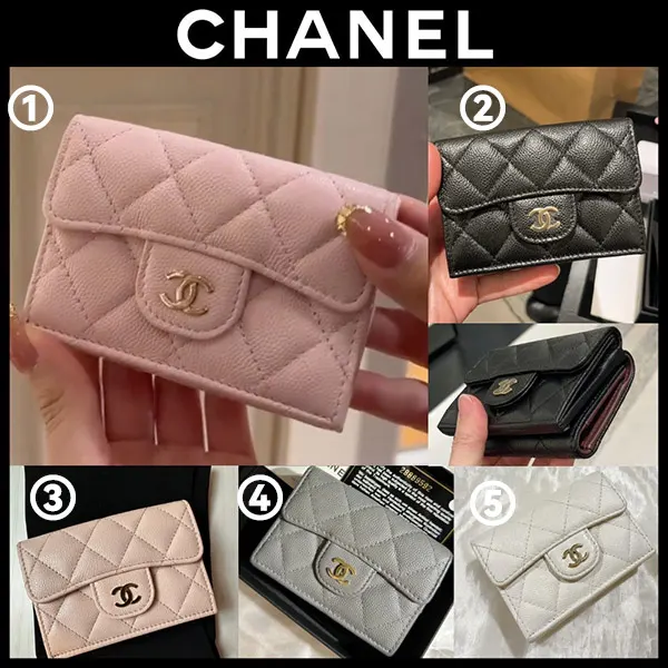 大人気★即完売必至可愛らしく♪コンパクト【シャネル 偽物】三つ折り 財布 ウォレット AP0230-Y04059-C3906