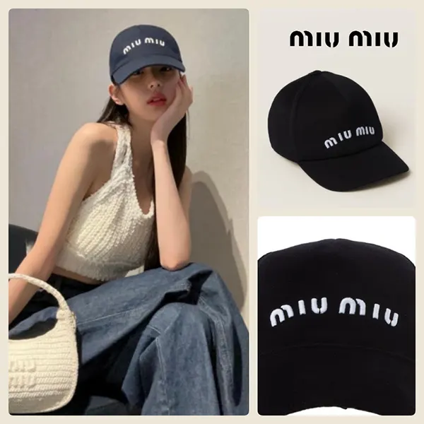 世界中で大人気ミュウミュウ Baseball Cap キャップ帽 5HC179068F0967