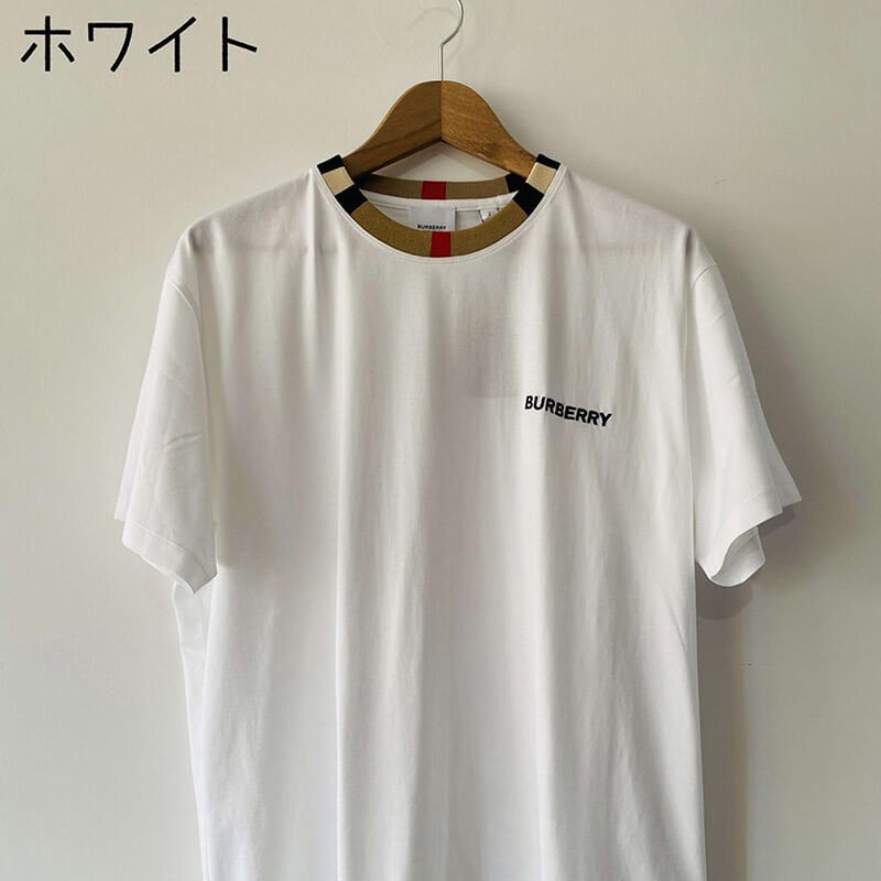 ☆送料関税込☆バーバリー 偽物 JAYSON 刺繍 ロゴ 半袖Tシャツ