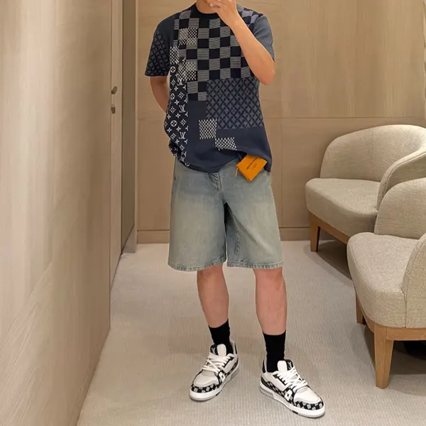 ルイヴィトン ダミエTシャツ 偽物 ユニセックス 1AIMBU