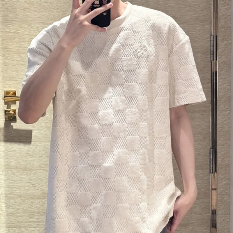 夏の定番 ルイヴィトン ダミエ フレンチテリー Tシャツ 1AHUVB
