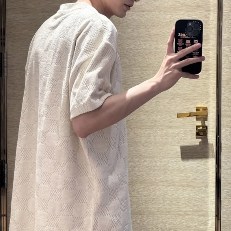 夏の定番 ルイヴィトン ダミエ フレンチテリー Tシャツ 1AHUVB