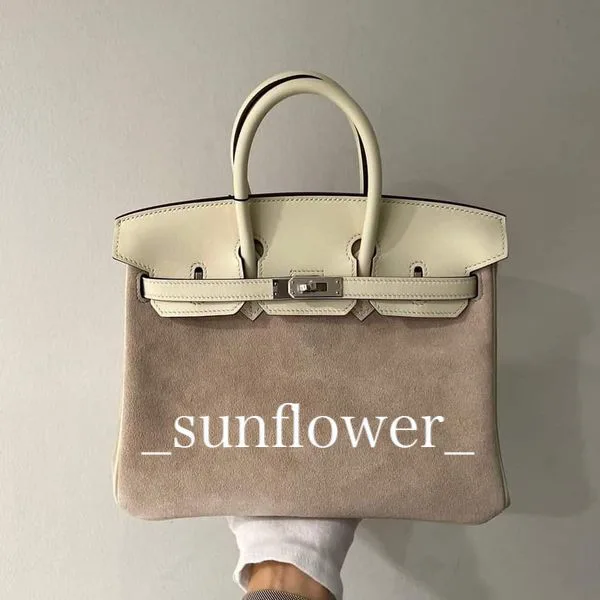 先取り！エルメス バーキン25cm 偽物 スウェード ナタ/S金具 h257166