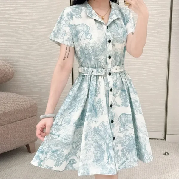 確保済み！【清涼感あふれる♪】ディオール ショート シャツドレス コピー 541D12A3327