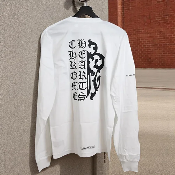 追跡付クロムハーツ★Black Sword ロングスリーブTシャツ ホワイト ch257161