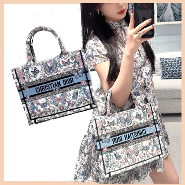 大人気【ディオール】 Book Tote バッグ パチモン スモール cd250710