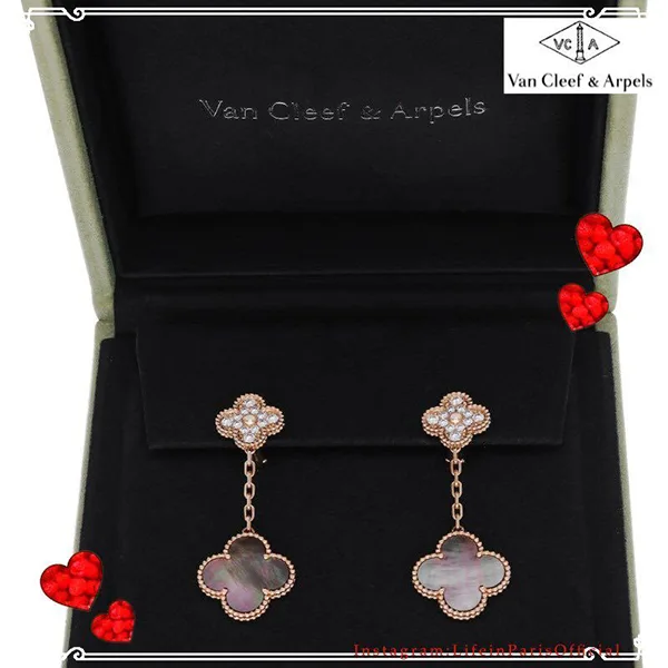 ヴァンクリーフ アルハンブラ コピー パリ♡ダイヤモンドピアス vc25729