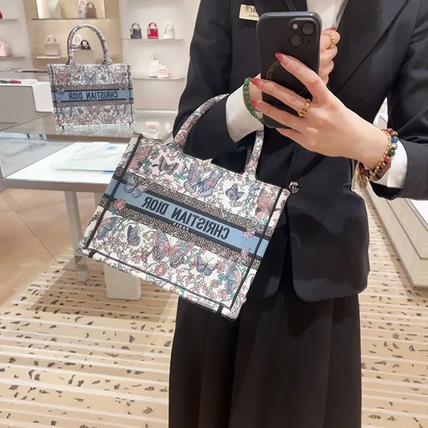 大人気【ディオール】 Book Tote バッグ パチモン スモール cd250710