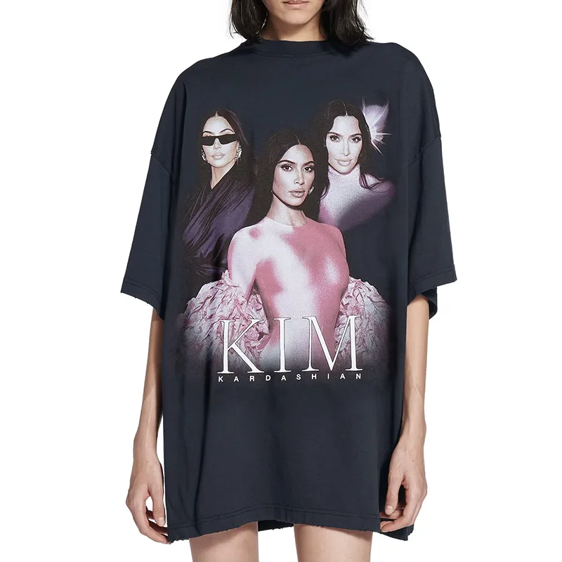 超人気☆バレンシアガ n級品 Kim K オーバーサイズTシャツ ドライジャージー blsj666235