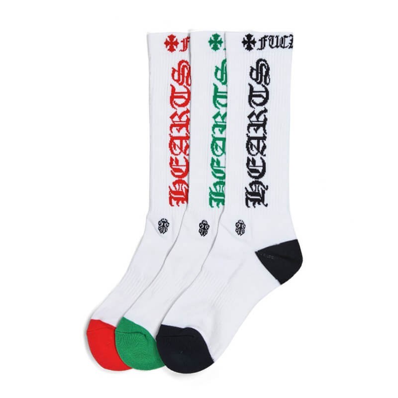 クロムハーツ ソックス 偽物 靴下 3足セット 全10種★入手困難