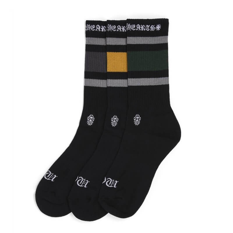 クロムハーツ ソックス 偽物 靴下 3足セット 全10種★入手困難