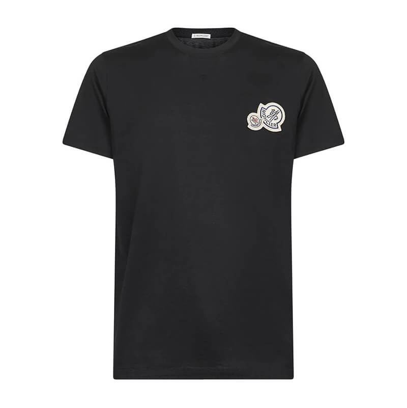 モンクレール ダブルロゴ Tシャツ 偽物 コットン スリムフィット 8C00076