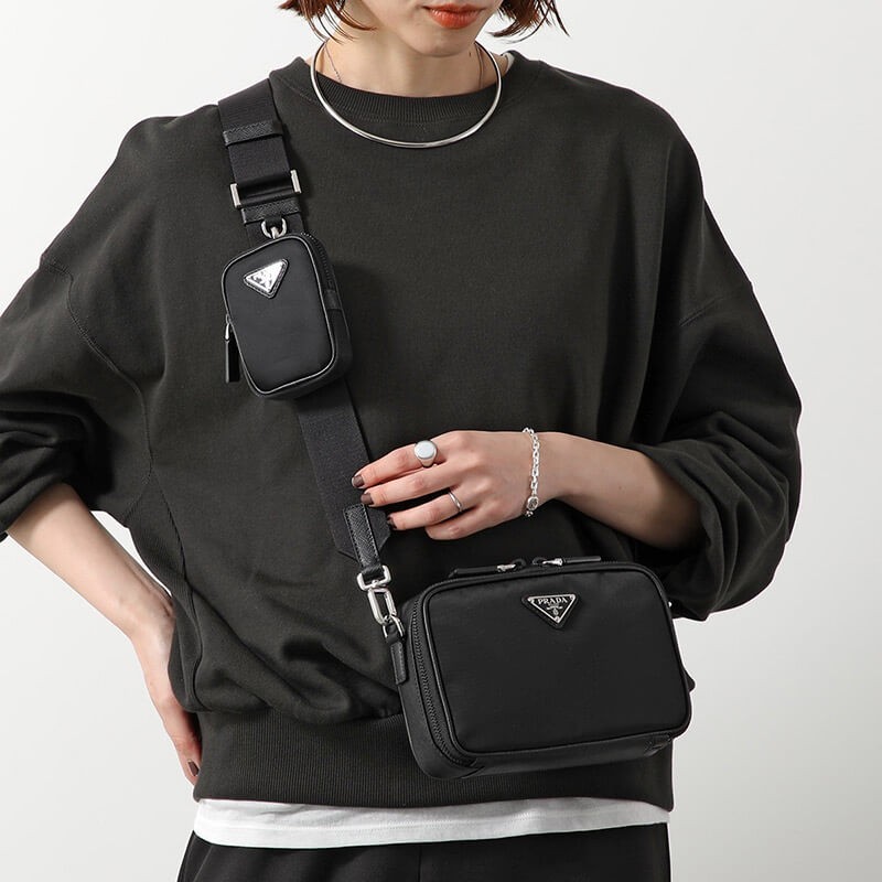 プラダ スーパーコピー ショルダーバッグ Re-Nylon xサフィアーノレザー バッグ 2VH070 2DMH