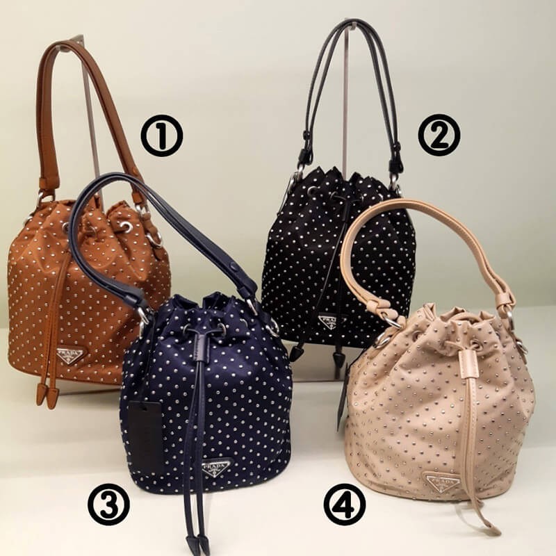 プラダ Re-Nylon スタッズミニバッグ スタッズ付 3WAY 全4色 1BE067