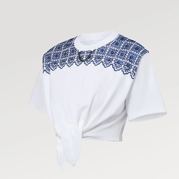 限定希少☆【シンプルお洒落♪】ルイヴィトン エンブロイダリー Tシャツ 偽物 1AFTMC