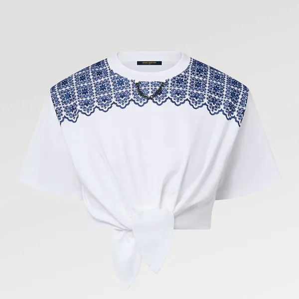 限定希少☆【シンプルお洒落♪】ルイヴィトン エンブロイダリー Tシャツ 偽物 1AFTMC