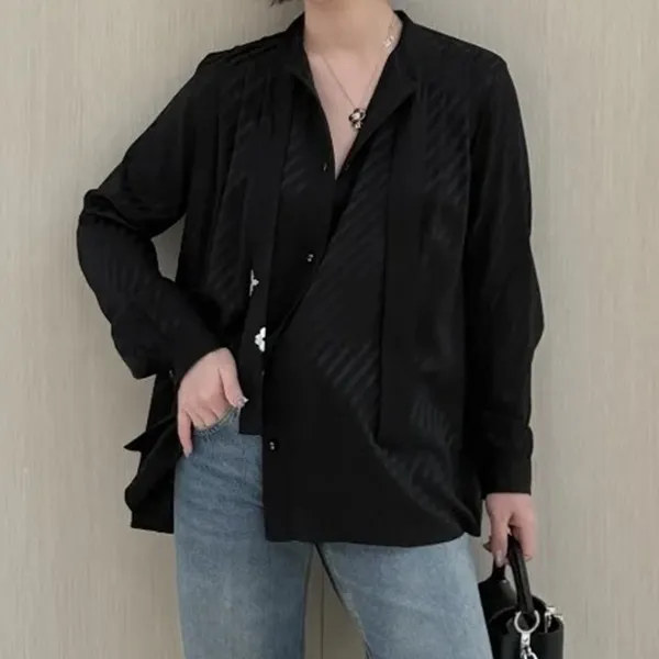 【シックに上品で魅力的♪】ルイヴィトン 偽物★シルクブラウス 1AHHJV