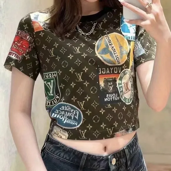 ☆可愛い丈とデザイン☆ルイヴィトン Tシャツ 偽物 エリゼパレスクロップトップ 1AFMYO