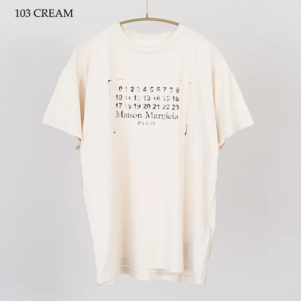 メゾンマルジェラ スタンプロゴ Tシャツ 偽物 S51GC0534S24575