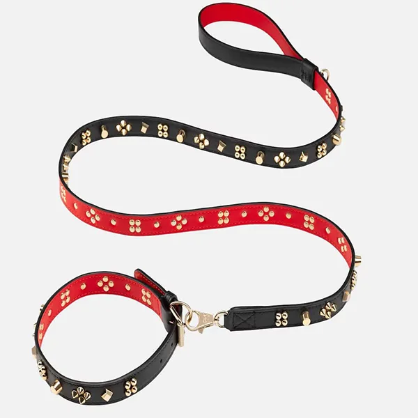 雑誌付録ルブタン Loubicollar コピー レザー 犬用 首輪＆リード セット lo258141