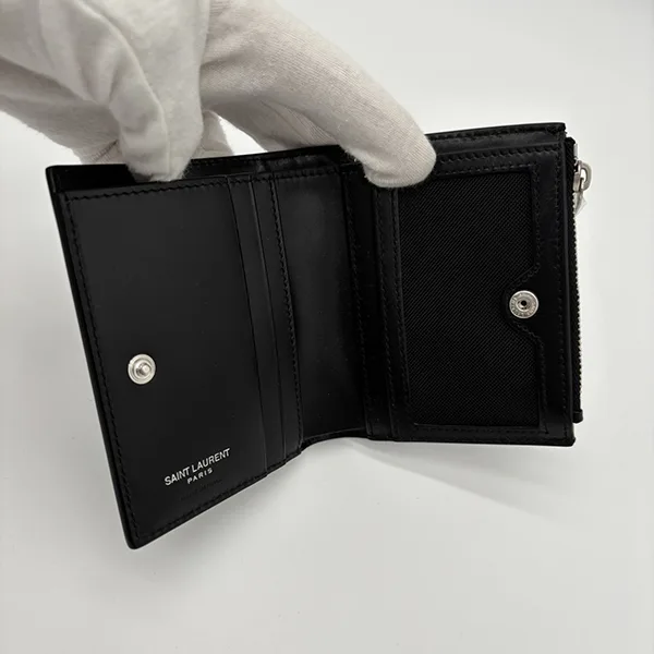 サンローラン 二つ折り財布 N級品 コインケース ジップ 5757260SX0E1000