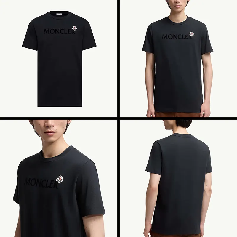 すぐ届くモンクレール メンズ Tシャツ パロディ 半袖 コットンジャージー 5色 mk20250801