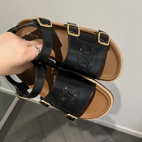 定番人気★セリーヌ トリオンフ レザー サンダル 25 2色 359743644C.38NO
