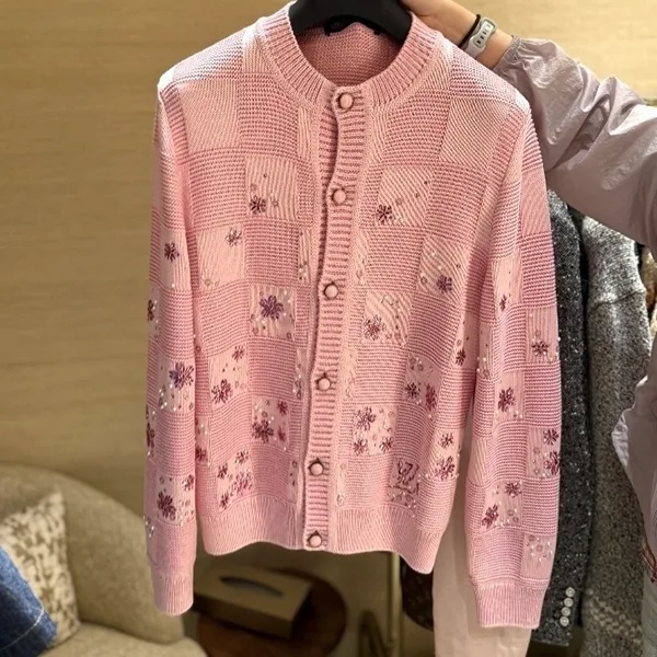お洒落に★ルイヴィトン LV x NIGOコラボ ダミエ カーディガン 1AIMA