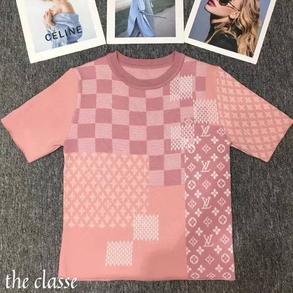 【NIGOコラボ★】涼しげパッチワーク◇ルイヴィトン Tシャツ パチモン 1AIMBW