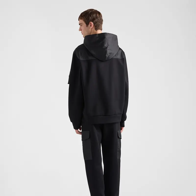 プラダ コットンフリースx Re-Nylon フーディー スーパーコピー pl84625846