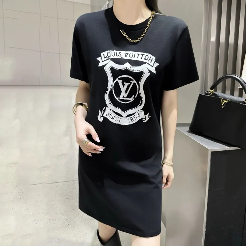 ルイヴィトン クレスト Tシャツドレス スーパーコピー 2色 1AIANQ