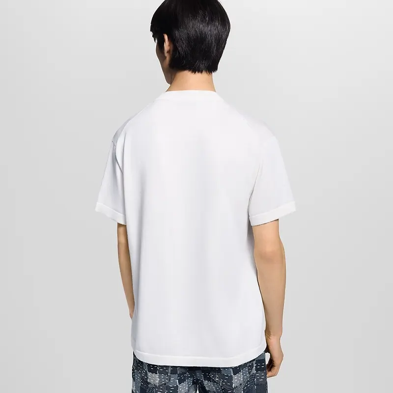 ルイヴィトン クルーネックTシャツ 刺繍入り フェイク 1AIMAQ