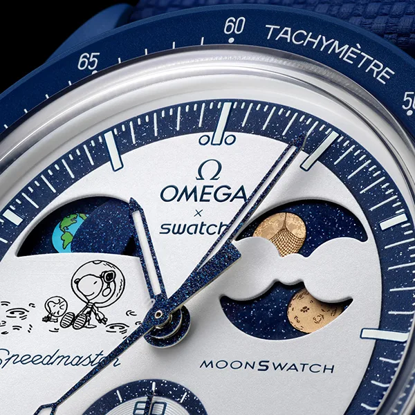 最新限定【Swatch オメガ Snoopy】MOONSWATCH MISSION TO EARTHPHASE★SO33N701L